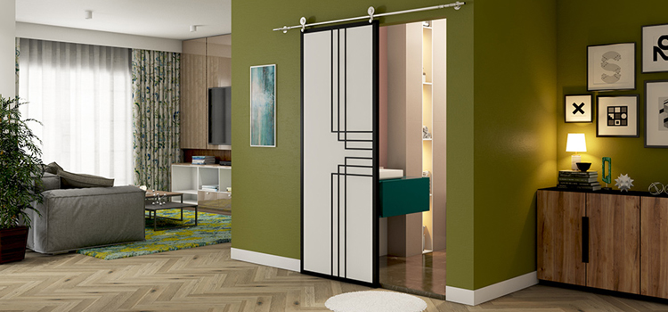 sliding bathroom door installation in East Lake